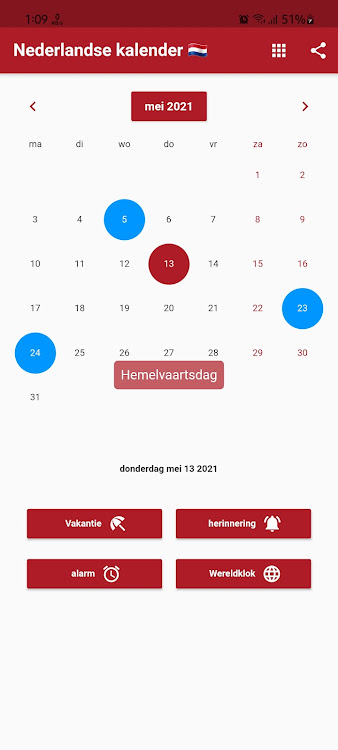 Nederlandse kalender 2024 - 6.6.63 - (Android)