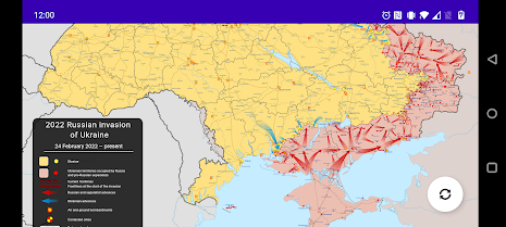 Ucrânia Mapa da Guerra poster 1