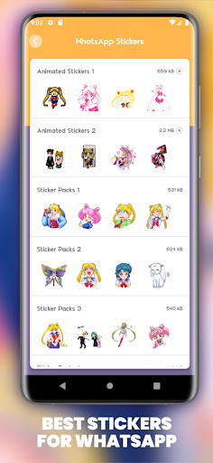 Sailor Moon Stickers For WA