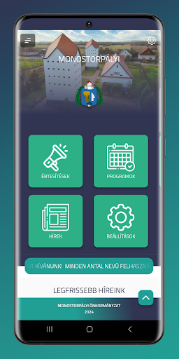 Android application Monostorpályi Önkormányzat screenshort
