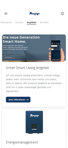 Android application Kopp SmartLiving screenshort