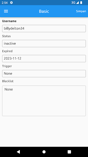 Android application Biolbe Menfess Manager screenshort