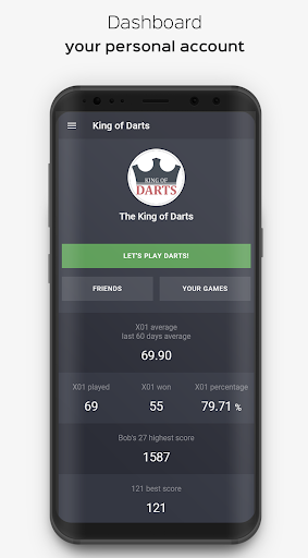 King of Darts scoreboard app Screen 2