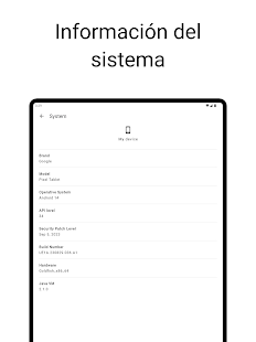 Información del sistema Screenshot