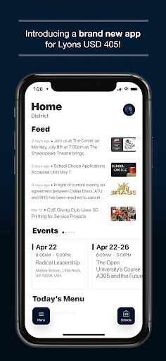 Android application Lyons USD 405 screenshort