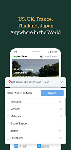 heyteetime: live golf booking Screen 3