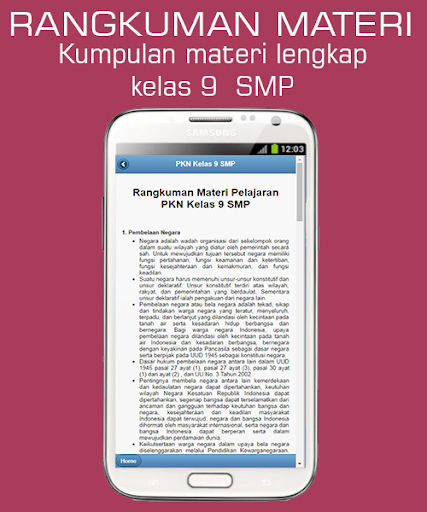Rangkuman Materi Kelas 9 SMP