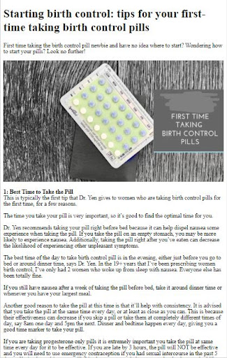 Birth Control Tips