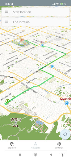 Kyoto Japan Offline Map Screen 2
