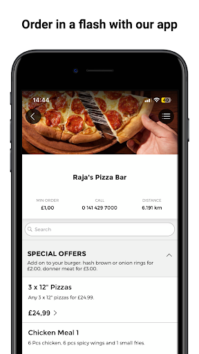 Android application Raja's Pizza Bar screenshort