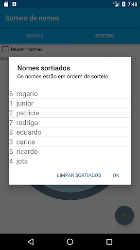 Sorteio de nomes