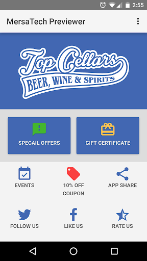 Android application Top Cellars Wine and Spirits screenshort