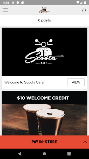 Android application Scoota Cafe screenshort