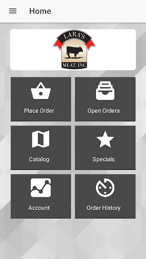 Android application Lara’s Meat Ordering System screenshort