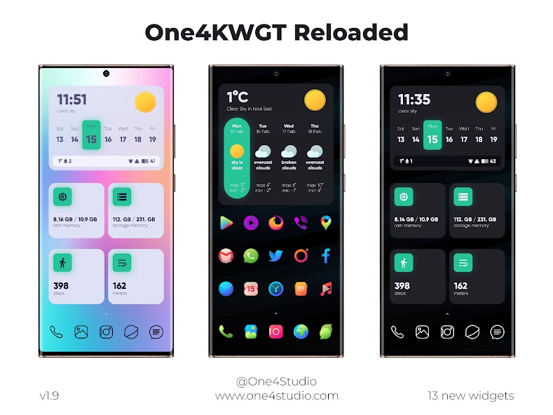 One4KWGT Reloaded: KWGT widget banner