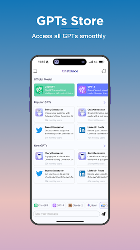 ChatOnce: Chat with all Models Screen 2