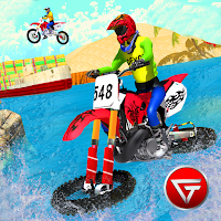 Beach Water Surfer Dirt Bike: Free Racing Games 3D