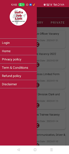 India Job Link Screen 2