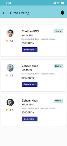 Mofarij : Private Tutors Screen 3