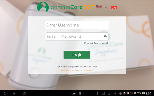 gammaCore DOT AO Screen 2