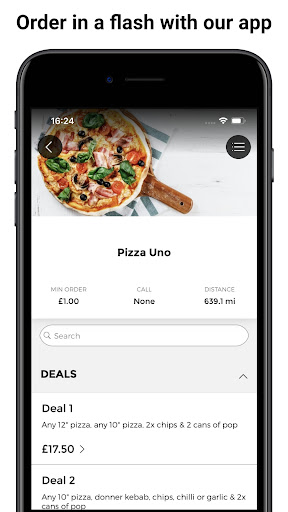 Android application Pizza Uno, Caistor screenshort