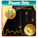 Black and gold Poweramp Skin icon