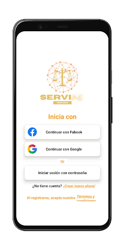Android application ServiMx Profesionales screenshort