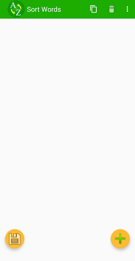 Android application Sort Words screenshort