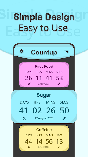 Countup & Habit Tracker App Screen 2