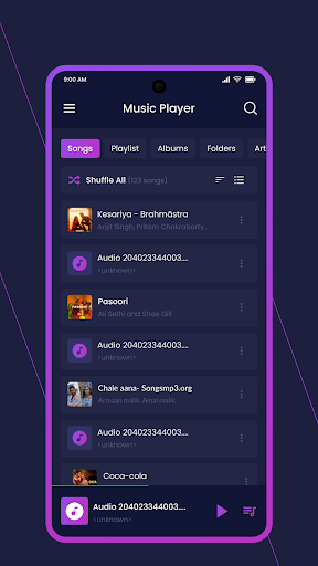 Android application Music Player screenshort
