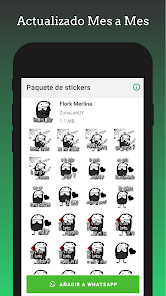 Captura 4 Stickers - Flork Merlina android