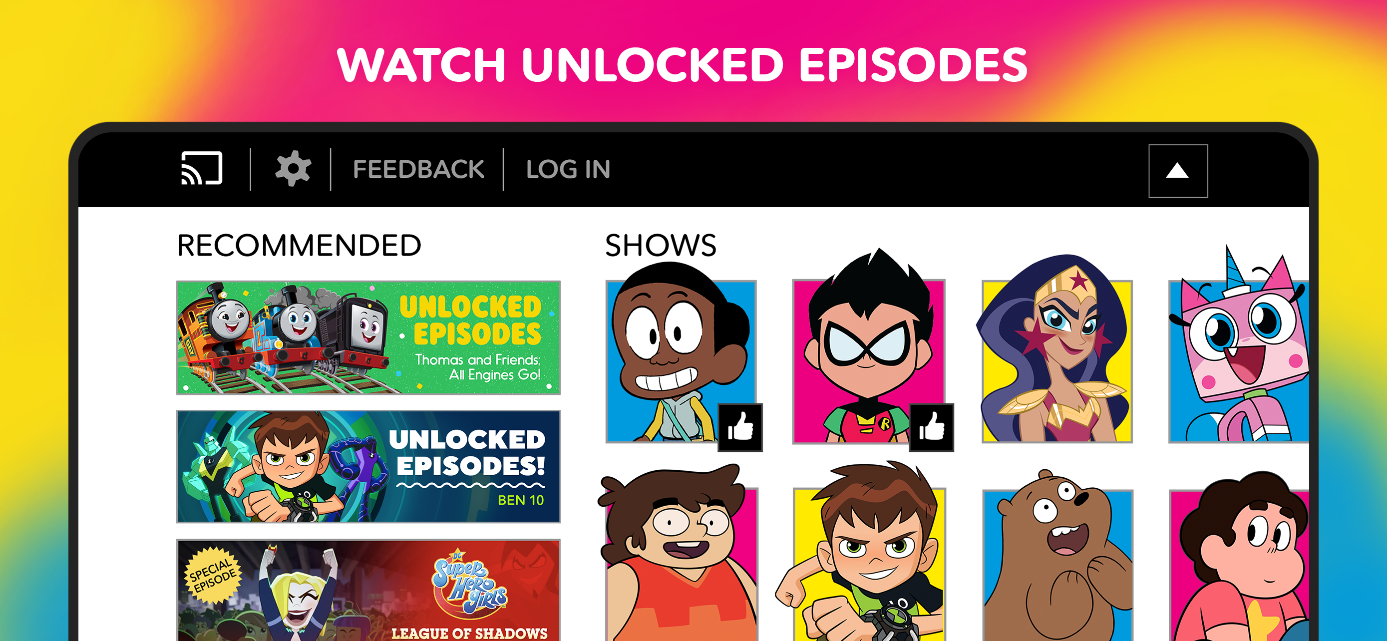 Android application Cartoon Network App screenshort