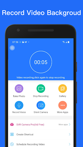 Android application SVR Camera,Background Recorder screenshort