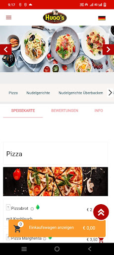 Hugos Pizza and Pasta Screen 2