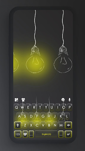 Android application Light Bulb Black Keyboard Back screenshort