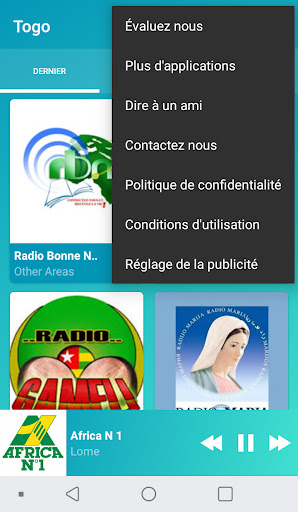 Togo radios online Screen 3
