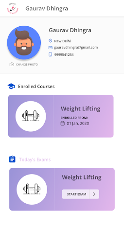 Classic Fitness Exam App Screen 2