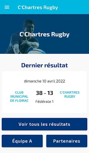 Android application C’Chartres Rugby screenshort