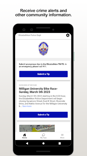 Android application Elizabethton PD screenshort