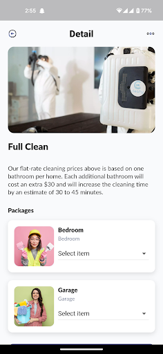 Android application Cleany screenshort