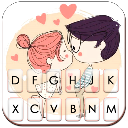 Couple Love Kiss Keyboard Them logo