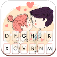 Тема для клавиатуры Couple Love Kiss