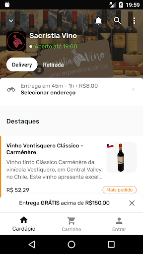 Android application Sacristia Vino screenshort