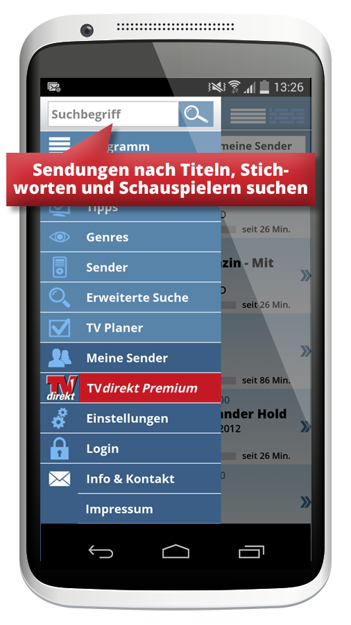 Android application TVdirekt – Fernsehprogramm screenshort