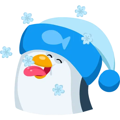 Club Penguin Hello Sticker for iOS & Android