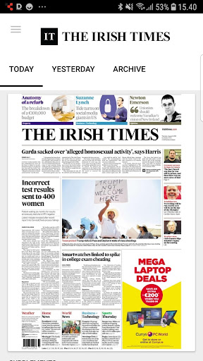 Android application Irish Times ePaper screenshort