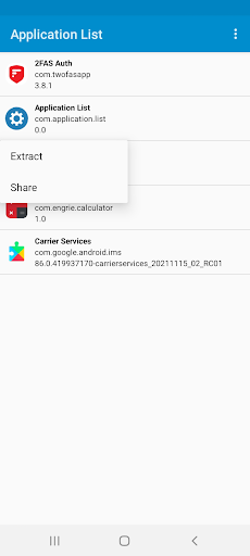 Applications List Screen 2