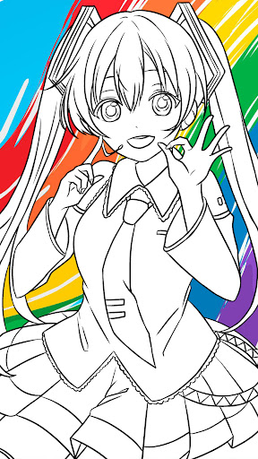 初音ミク塗り絵