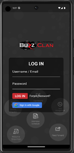 Android application BuzzHRMS screenshort