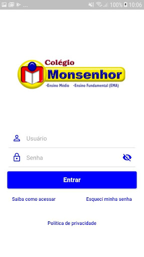 Android application Colégio Monsenhor screenshort
